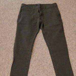 Express Dusted Olive Green Chinos 32 X 32  Contemporary Men’s Super Skinny Style